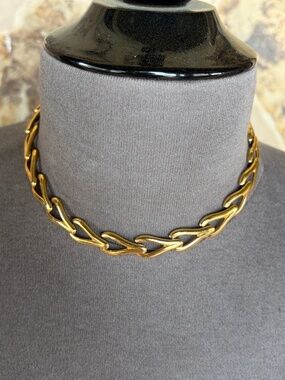Vintage Monet 16” Gold Tone Chain Necklace Chunky Link Designer Signed Classic